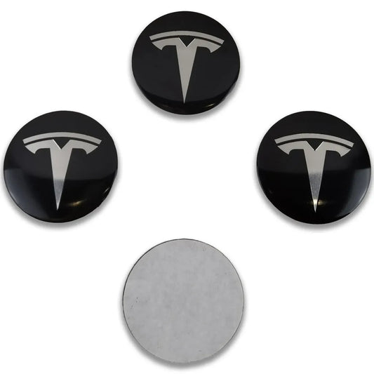 Tesla-logolla liimattavat keskimerkit vanteisiin
